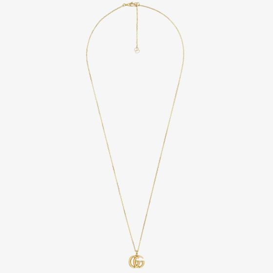 Gucci GG Running Gold and Diamond Short Station Necklace